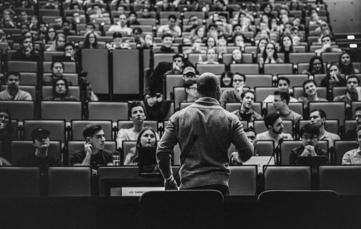 Giving a lecture at Maastricht University